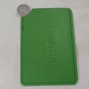 CHANEL Green Mirror & Card Holder